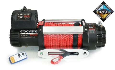Naviják Escape EVO9500 lbs [4309 kg] IP68 šedé syntetické lano