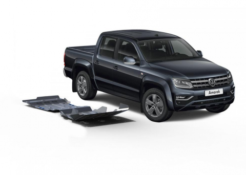 Sada ALU krytů podvozku hliník 4 mm- motor+chladič a převodovka+rozdělovací RIVAL Volkswagen Amarok 3,0 V6, od r.v. 2016+