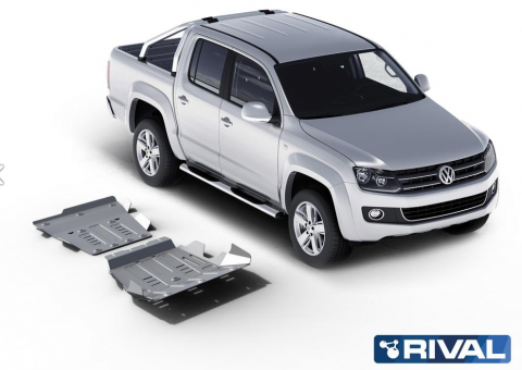 Sada ALU krytů podvozku hliník 4 mm- motor+chladič a převodovka+rozdělovací RIVAL Volkswagen Amarok, 2,0TDI, od r.v. 2010-2016