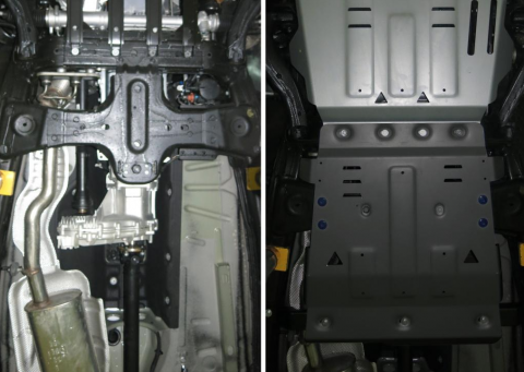 Ocelový kryt převodovky a rozdělovací převodovky RIVAL ocel 3mm Volkswagen Amarok  2,0TDI, od r.v. 2010-2016