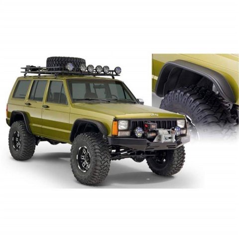 Lemy blatníků Bushwacker Flat Style Jeep Cherokee XJ 84-01