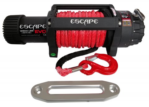 Naviják Escape Evo 12500lbs ( 5670 kg ) IP68 syntetické šedé opletené lano 25m