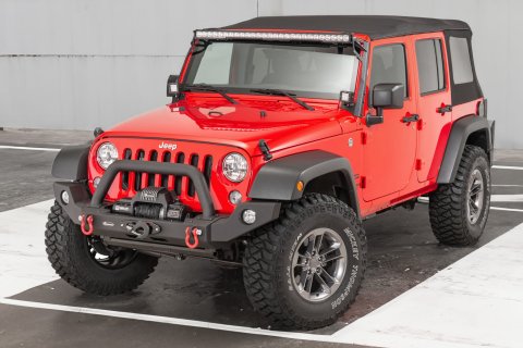 Montážní sada pro upevnění pomocných světel na přední  sloupek JEEP WRANGLER JK 2007-2018 52''