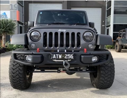 Ocelový rovný přední nárazník s deskou pro naviják OFD Jeep Wrangler JK 2 i 4 dveře