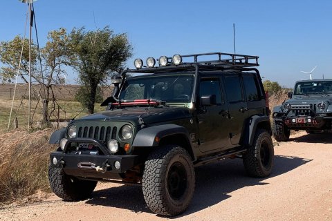Ocelový střešní nosič s košem Jeep Wrangler JK 2007-2018 (4dveře)