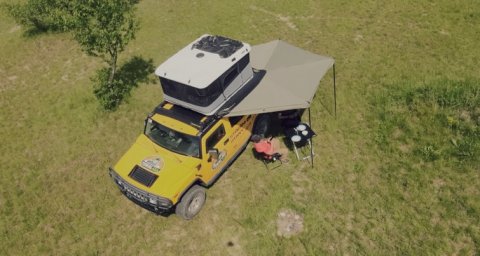 Expediční, vějířová markýza DELTAWING 270° XT-71  IRONMAN4x4 (na levou stranu, na stranu řidiče)