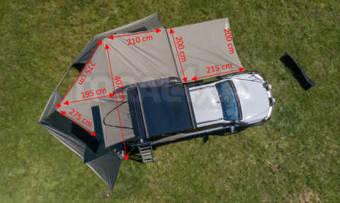 Markýza DELTAWING 270° XTR-143 IRONMAN4x4  (na levou stranu, na stranu řidiče) SAMONOSNÁ